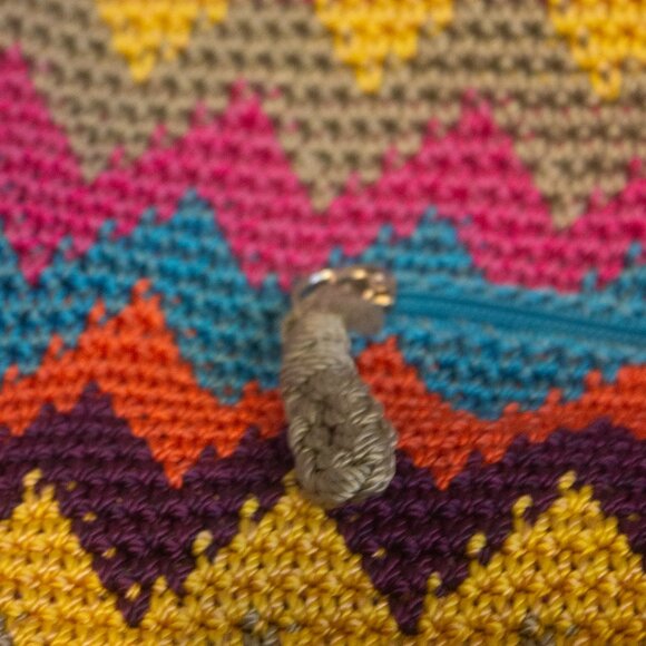 The Sak Preowned Multicolor Crochet Chevron Bag - Picture 5 of 6